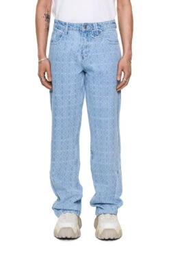 CC Blue Monogram Denim Pants