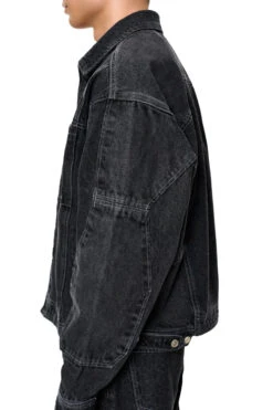 CC Black Denim Jacket -olakala Verkäufe 20230511 Ola Kala eCommerce Look04 oberteil detail 0205