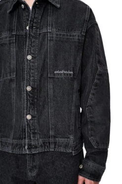 CC Black Denim Jacket -olakala Verkäufe 20230511 Ola Kala eCommerce Look04 oberteil detail 0228