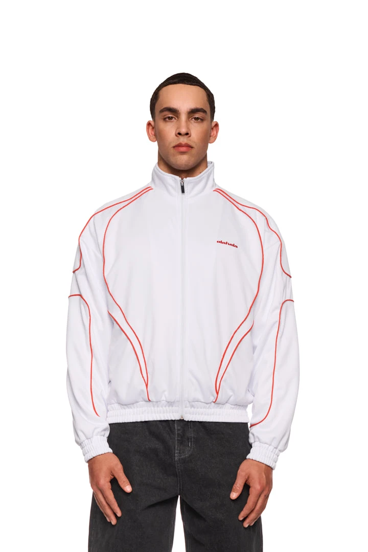 Rave Trackjacket White Red 3 Rave Trackjacket White Red