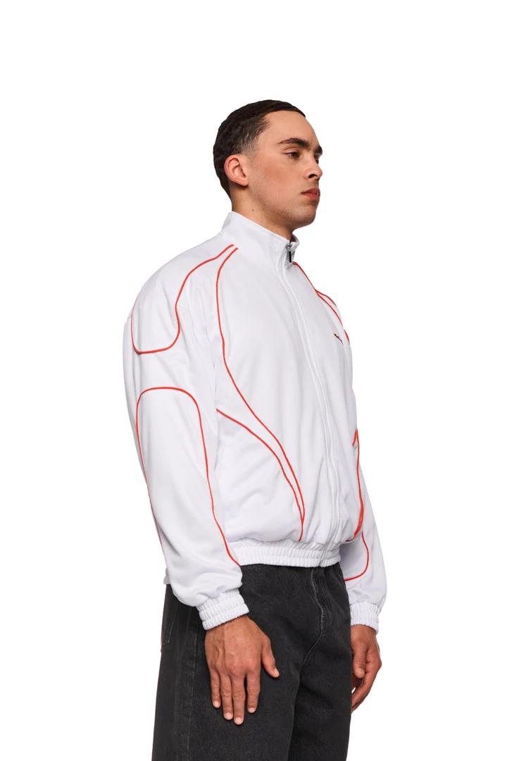 Rave Trackjacket White Red 4 Rave Trackjacket White Red – Bild 2