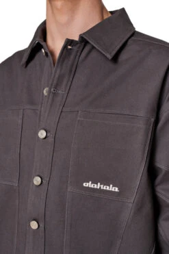 Heavy Anatomy Cotton Overshirt Gray -olakala Verkäufe 20240409 Ola Kala SS24 eCom Look13 Oberteil 0445