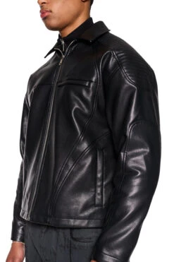 CI Leather Jacket Black -olakala Verkäufe 20241018 Ola Kala eCom FW Look04 Oberteil 0128