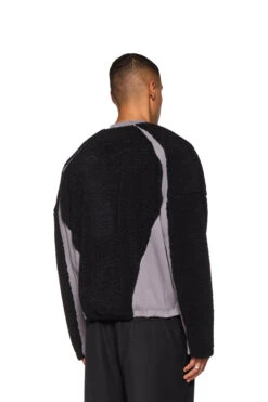 Fleece V-Neck Sweater Black -olakala Verkäufe 20241018 Ola Kala eCom FW Look05 Oberteil 01651