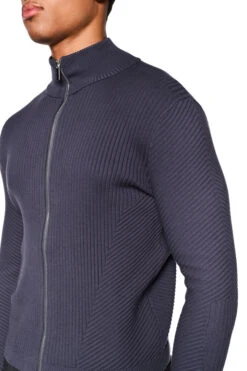 CI Slim Knit Jacket Gray -olakala Verkäufe 20241018 Ola Kala eCom FW Look06 Oberteil 0174